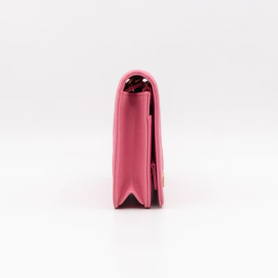 Boy Wallet On Chain Pink Caviar Gold