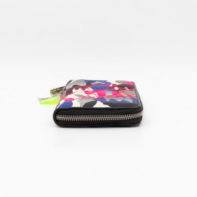 Continental Zip Around Wallet Abstract Camo