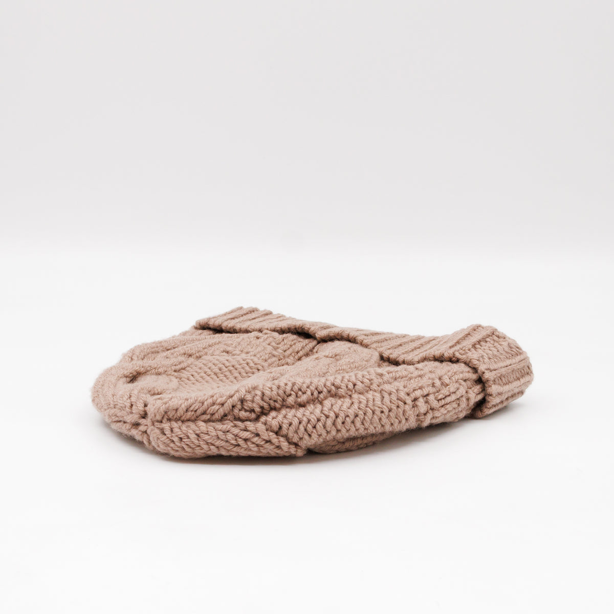 Button Beanie Beige Pink
