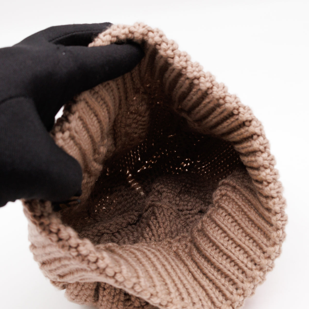 Button Beanie Beige Pink