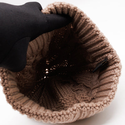 Button Beanie Beige Pink