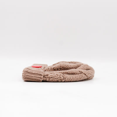 Button Beanie Beige Pink