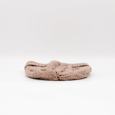 Button Beanie Beige Pink