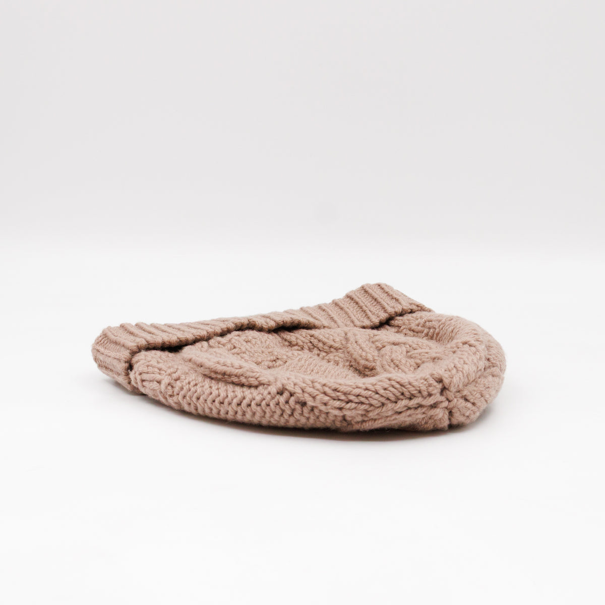 Button Beanie Beige Pink