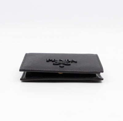 Bifold Wallet Saffiano Shine Black Leather