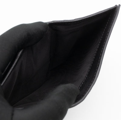 Bifold Wallet Saffiano Shine Black Leather