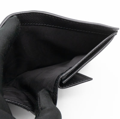 Bifold Wallet Saffiano Shine Black Leather