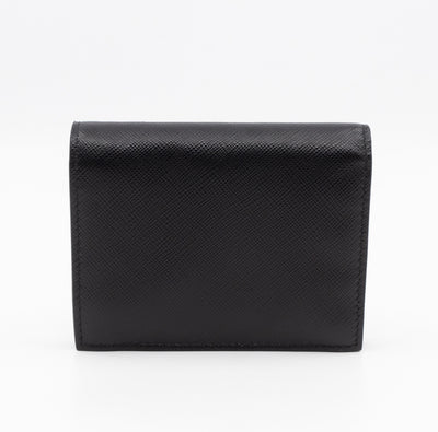 Bifold Wallet Saffiano Shine Black Leather