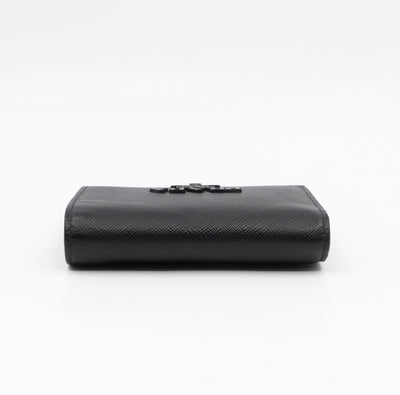 Bifold Wallet Saffiano Shine Black Leather