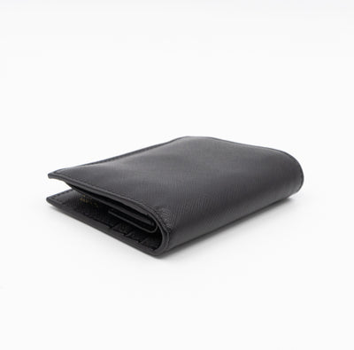 Bifold Wallet Saffiano Shine Black Leather