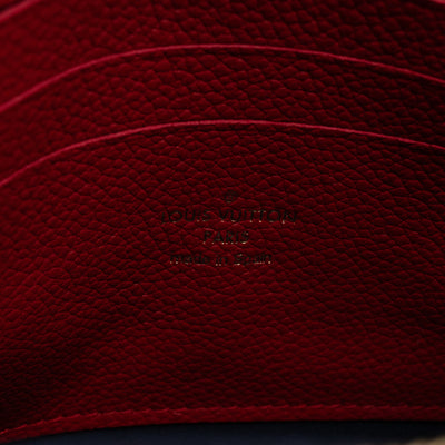 Double Zip Pochette Navy & Red Monogram Empreinte