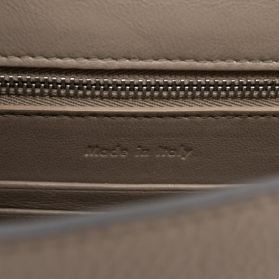 Trotteur Bag Small Grey & Pink Grained Calfskin Leather