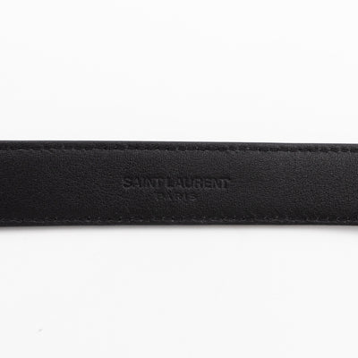 Slim Belt Black Croc Embossed 85/34