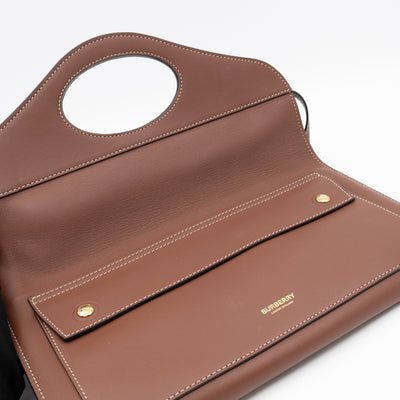 Pocket Clutch Bag Brown Leather