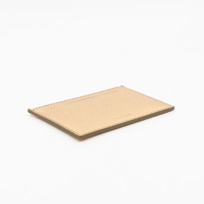 Metal Saffiano Wallet Gold Leather