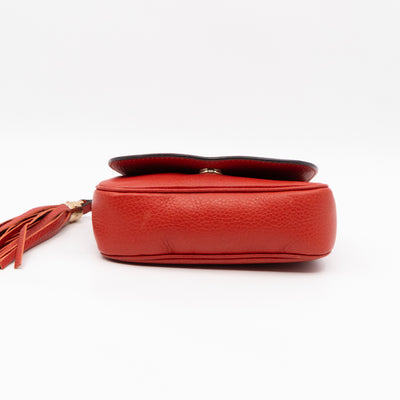 Mini Soho Flap Bag Orange Leather