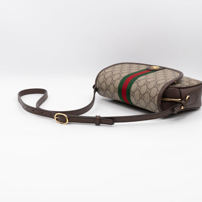 Ophidia GG Small Shoulder Bag GG Supreme Brown