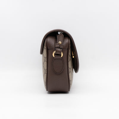 Ophidia GG Small Shoulder Bag GG Supreme Brown