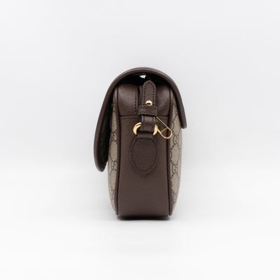 Ophidia GG Small Shoulder Bag GG Supreme Brown