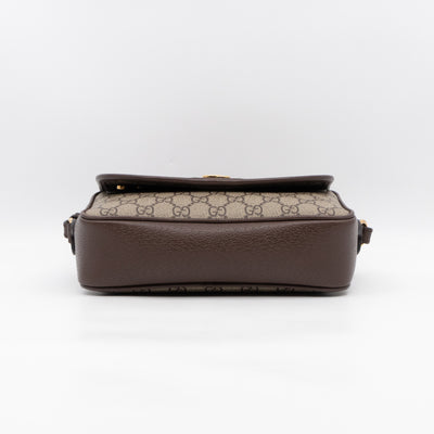 Ophidia GG Small Shoulder Bag GG Supreme Brown