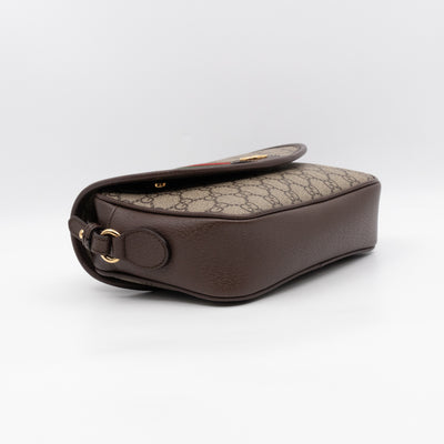Ophidia GG Small Shoulder Bag GG Supreme Brown