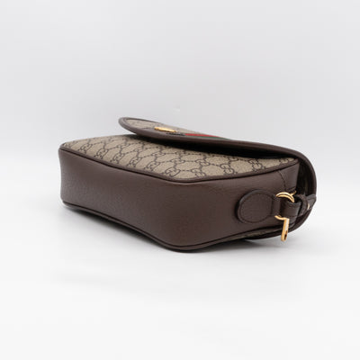 Ophidia GG Small Shoulder Bag GG Supreme Brown