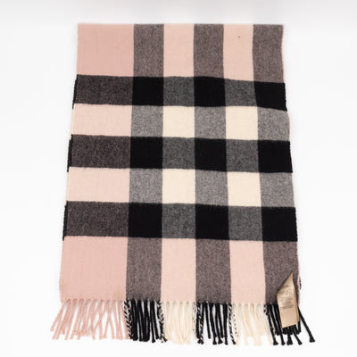 Cashmere Scarf Ash Rose Check