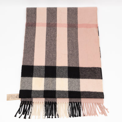 Cashmere Scarf Ash Rose Check