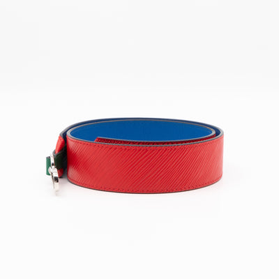 Wide Bandoulière Shoulder Strap Red Epi Blue Green Leather