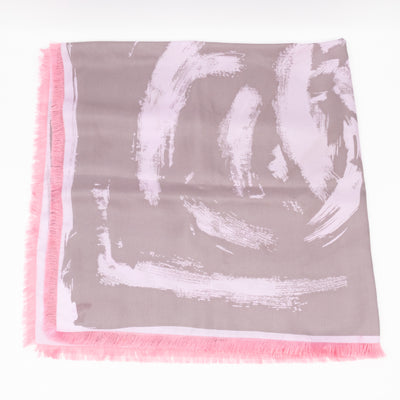 Arty Flower Square Silk 90 Light Pink