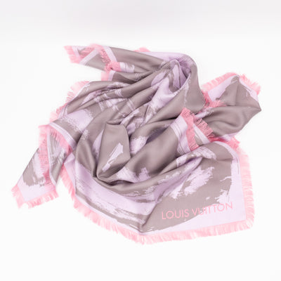 Arty Flower Square Silk 90 Light Pink