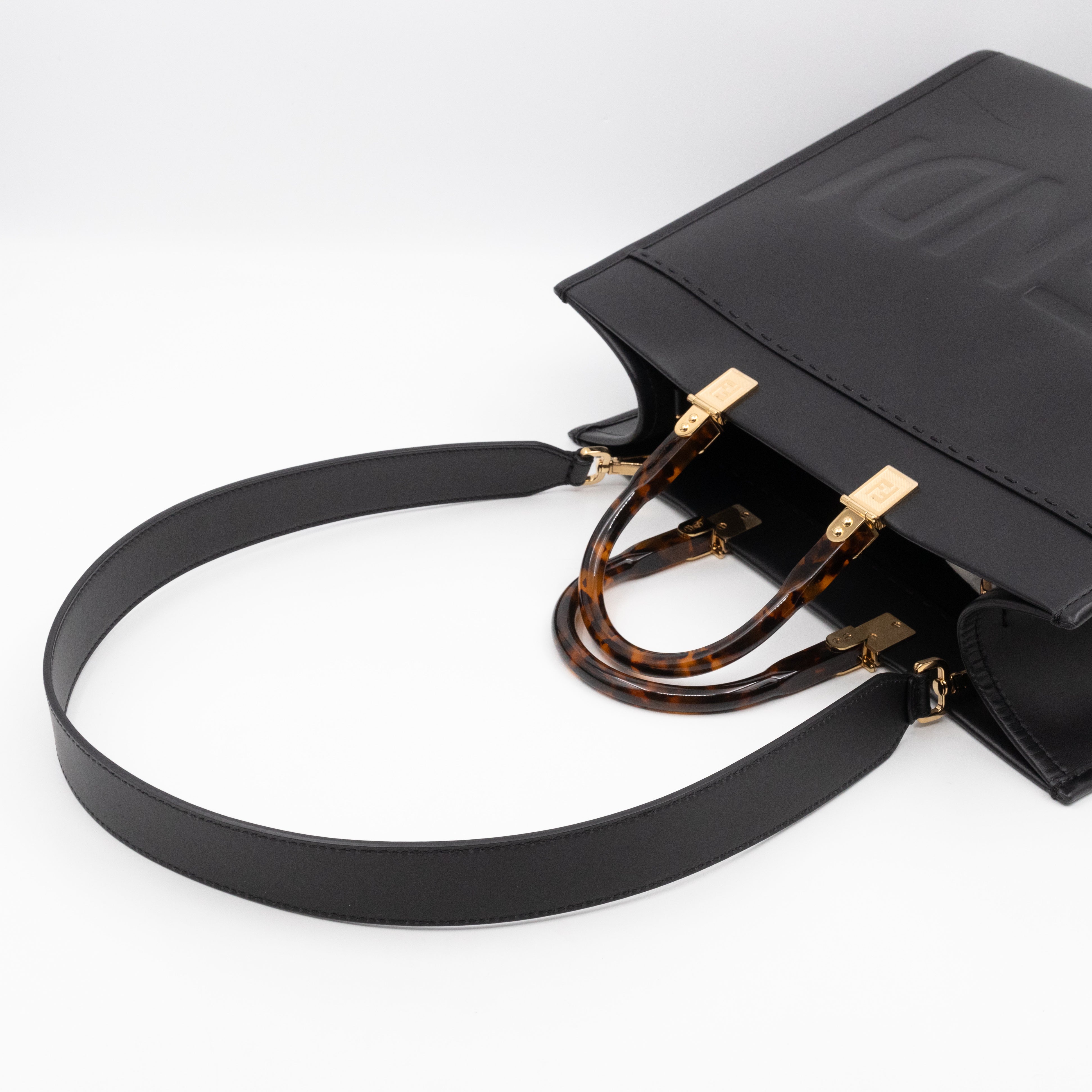Sunshine Medium Black Leather