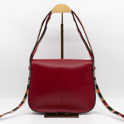 DioRodeo Flap Bag Burgundy Leather