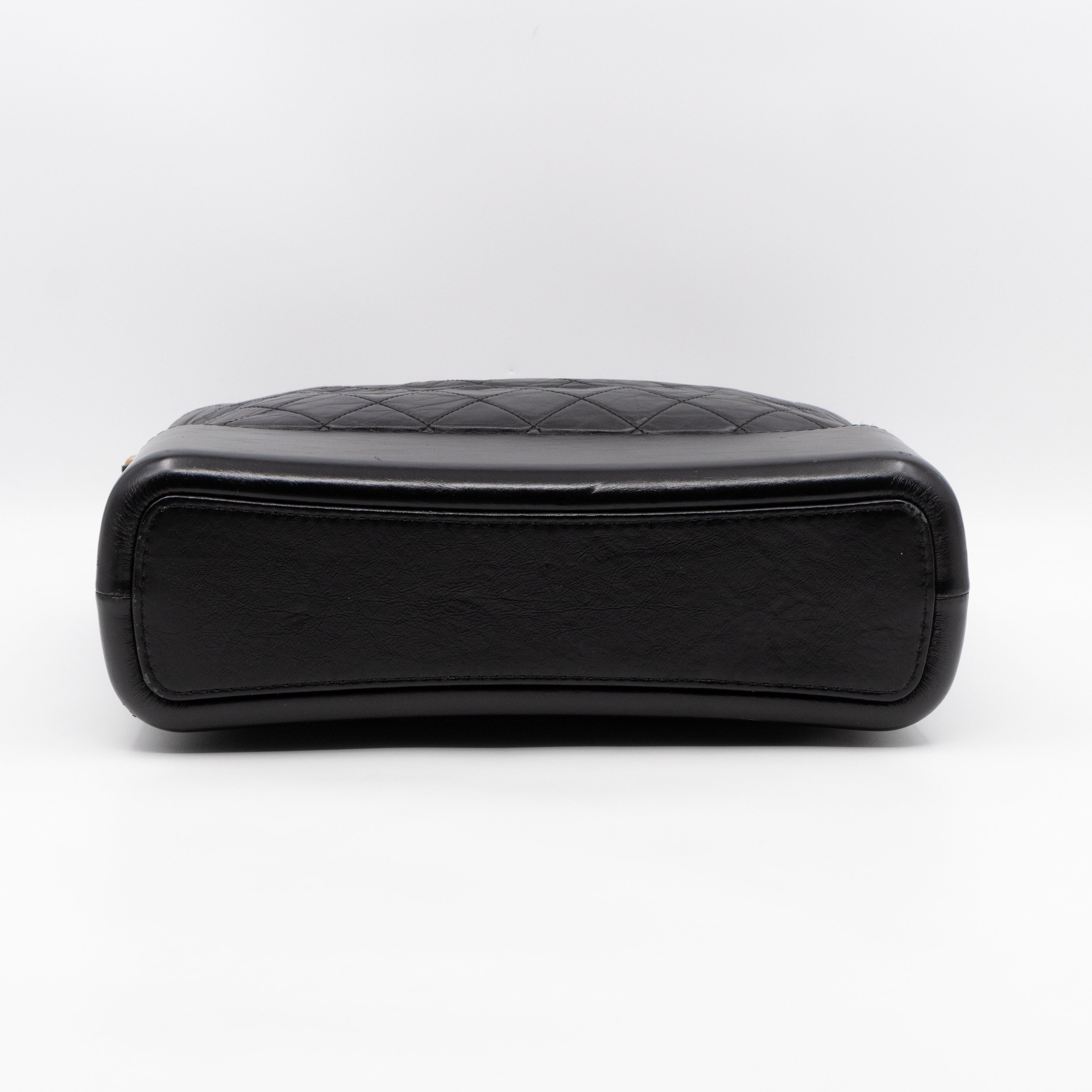 Gabrielle Hobo Maxi Black Calfskin Leather