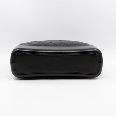 Gabrielle Hobo Maxi Black Calfskin Leather