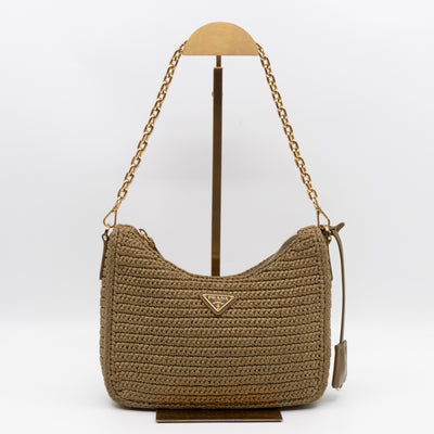 Re-Edition 2005 Crochet Olive Green Raffia