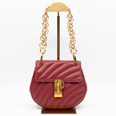 Mini Drew Burgundy Leather