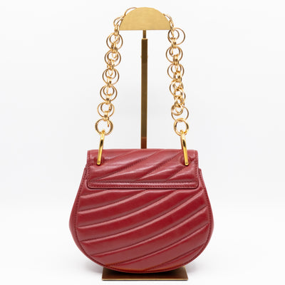 Mini Drew Burgundy Leather