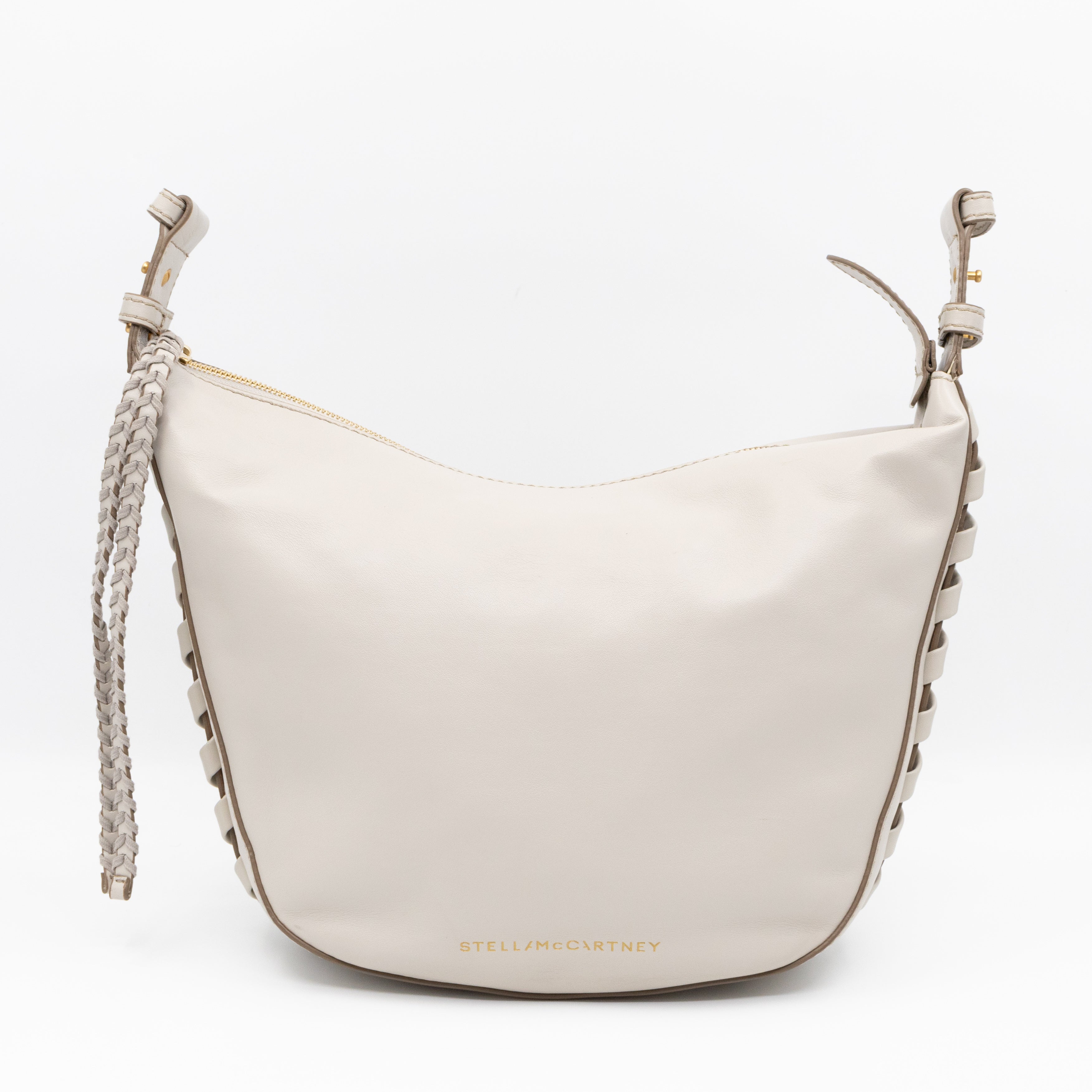 Medium Zip Hobo Shoulder Bag Clay