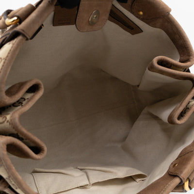 Large GG Running Bag Brown GG Supreme Canvas