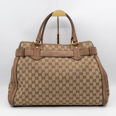 Large GG Running Bag Brown GG Supreme Canvas