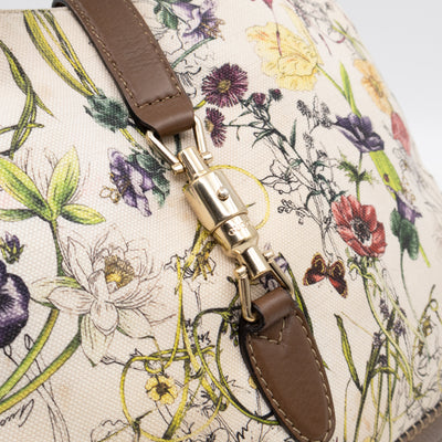 Jackie Two-way Shoulder Bag Floral Canvas