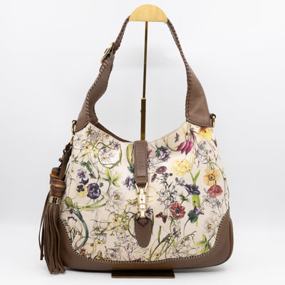 Jackie Two-way Shoulder Bag Floral Canvas