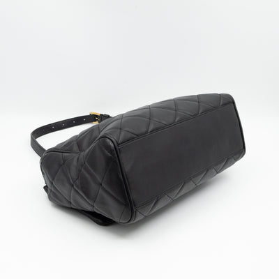 Miss Kate Quilted Black Leather