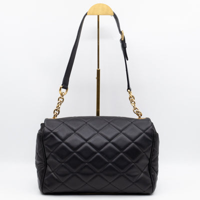 Miss Kate Quilted Black Leather