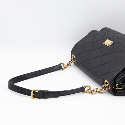 Miss Kate Quilted Black Leather