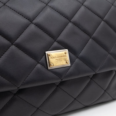 Miss Kate Quilted Black Leather