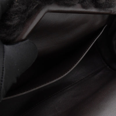 Tip Clutch Fondant Shoulder Bag Brown Shearling