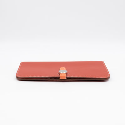 Dogon Long Wallet Sanguine Crevette Leather