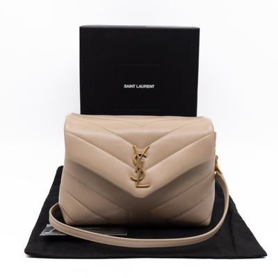 Loulou Toy Dark Beige Leather